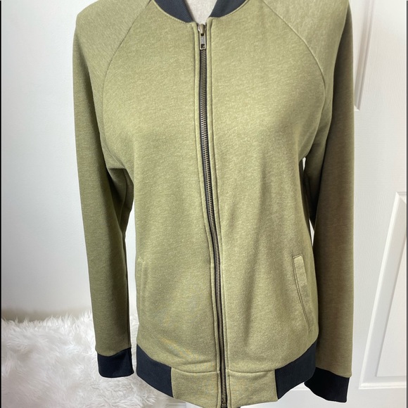 Vici Boss Babe Green Long Sleeve Crewneck Full Zip Jacket Size Small - Picture 5 of 11